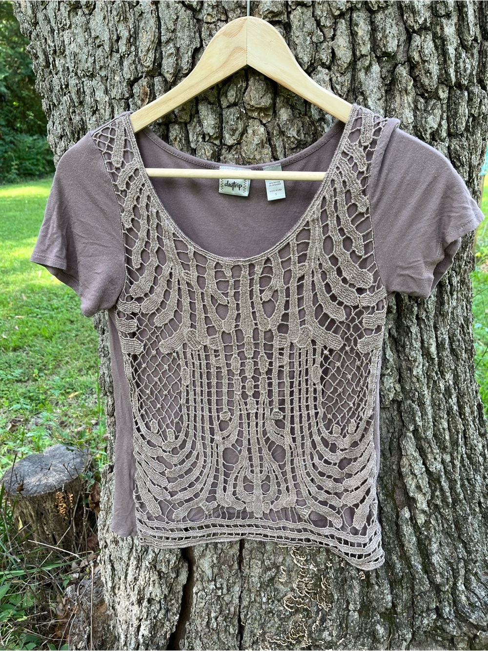 ⭐️Daytrip Crocheted Front Blouse in size S